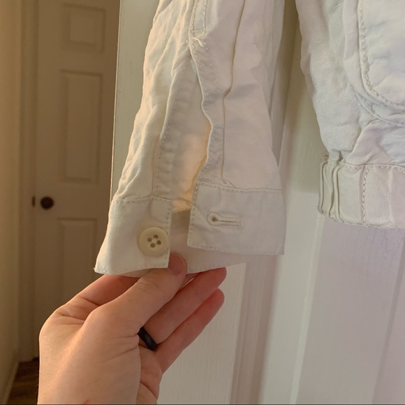 Madewell League Cargo Linen Jacket in Ivory - Picture 8 of 10